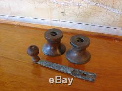 Vintage Bronze Winch Set With Handle