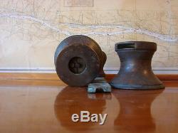 Vintage Bronze Winch Set With Handle