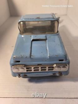 Vintage Buddy L pressed steel pickup truck original Boat trailer Blue parts Read