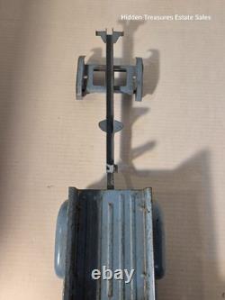 Vintage Buddy L pressed steel pickup truck original Boat trailer Blue parts Read
