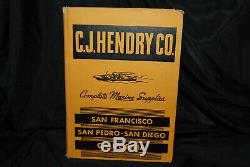 Vintage CJ Hardy Co Marine Supply Catalog 45 Reference WWII Era Ship Boat Parts