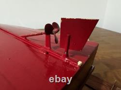 Vintage Cabin Cruiser Lobster Battery Wood Outboard Motor Speed Boat Toy Parts