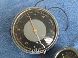 Vintage Century Speed Motor Boat Amp Fuel Gauges + Clock 1956 6V Parts or Repair