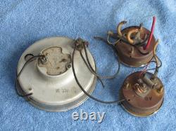 Vintage Century Speed Motor Boat Amp Fuel Gauges + Clock 1956 6V Parts or Repair
