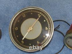 Vintage Century Speed Motor Boat Amp Fuel Gauges + Clock 1956 6V Parts or Repair