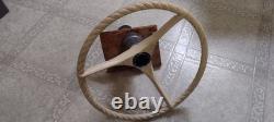 Vintage Chetek Boats Molded Rope Steering Wheel & Column Parts