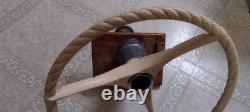 Vintage Chetek Boats Molded Rope Steering Wheel & Column Parts