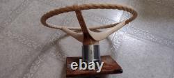 Vintage Chetek Boats Molded Rope Steering Wheel & Column Parts