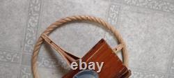 Vintage Chetek Boats Molded Rope Steering Wheel & Column Parts
