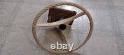 Vintage Chetek Boats Molded Rope Steering Wheel & Column Parts
