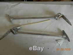 Vintage Chris Craft Boat Accessories Parts Stainless Fence Gate Braces 1968