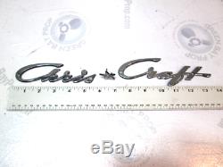 Vintage Chris Craft Boat Emblem Nameplate Chrome Metal Raised Letters with Star