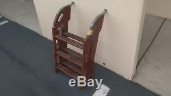 Vintage Chris Craft Boat Marine 50Hx 15W Mahogany Wood Folding Boarding Ladder