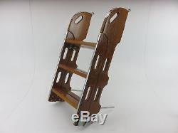 Vintage Chris Craft Boat Marine 55H x 15W Teak Wood Folding Boarding Ladder