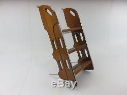 Vintage Chris Craft Boat Marine 55H x 15W Teak Wood Folding Boarding Ladder