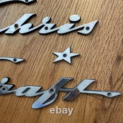 Vintage Chris Craft Boat Parts Metal Emblem Ornament RWB044430364