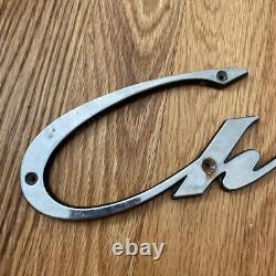 Vintage Chris Craft Boat Parts Metal Emblem Ornament RWB044430364