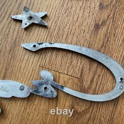 Vintage Chris Craft Boat Parts Metal Emblem Ornament RWB044430364