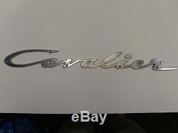 Vintage Chris Craft Cavalier Emblem Badge Script Trim Chrome Sign Metal Boat Hot