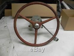 Vintage Chris Craft + Others 20s 30s Wood Boat Rubber Steering Wheel Shift Hub