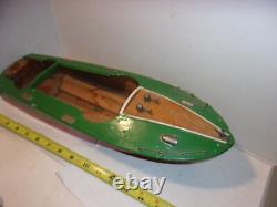 Vintage Chris Craft Style Wooden Wood Battery Op Boat Model Parts