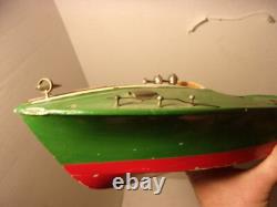 Vintage Chris Craft Style Wooden Wood Battery Op Boat Model Parts