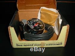 Vintage Classic Boat 80 MPH Airguide Sea-Speed Marine Speedometer Gauge 858 Set