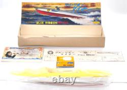 Vintage Clipper Shokai Blue Ribbon Minor Motorized Model Boat Kit RE-140 Japan