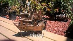 Vintage Copper Trawler/Fishing Boat Musical box(Moving Parts)