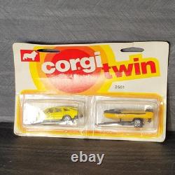Vintage Corgi Twin Pack No. 2551 Rover 3500 & Pontoon Boat On Trailer UNOPENED