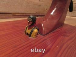 Vintage Cox Wood Boat With Engine Parts