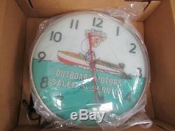 Vintage Dated 1961 Mercury Outboard Motors Pam Clock Nos In The Box