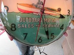 Vintage Dated 1961 Mercury Outboard Motors Pam Clock Nos In The Box