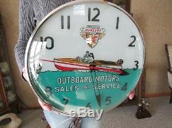 Vintage Dated 1961 Mercury Outboard Motors Pam Clock Nos In The Box