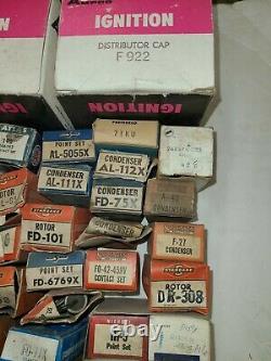 Vintage Distributor Contact Ignition Rotor Points Tune Up Parts Lot Nos & Nors