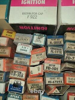 Vintage Distributor Contact Ignition Rotor Points Tune Up Parts Lot Nos & Nors