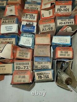 Vintage Distributor Contact Ignition Rotor Points Tune Up Parts Lot Nos & Nors