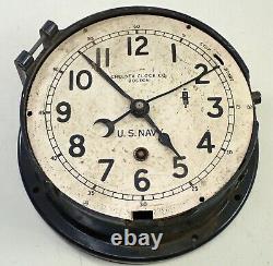 Vintage Electric Chelsea Clock Co Boston Us Navy Boat Ships Clock Parts