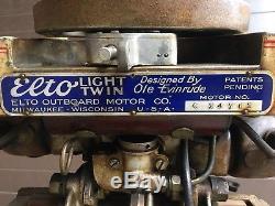 Vintage Elto Light Twin Outboard Motor Ole Evinrude Classic