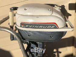 Vintage Evinrude 3HP Outboard Boat Motor Folding Wireless Lower Unit Very Nice
