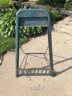 Vintage Evinrude Johnson Outboard Boat Motor antique display Stand