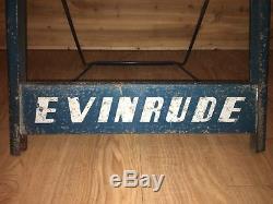 Vintage Evinrude Outboard Dealer boat Motor Stand to display antique ouboards