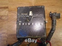 Vintage Evinrude Outboard Electric Starting Junction Box with harness