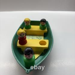 Vintage Fisher Price Little People Play Family Camper Truck with Boat 994 Parts