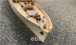 Vintage Fishing Boat Model For Parts or Restoration AS IS 21.5