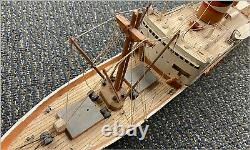 Vintage Fishing Boat Model For Parts or Restoration AS IS 21.5