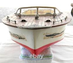 Vintage Fleet Line Sea Wolf Electric Powered 16 Model Boat For Parts/restore