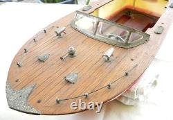 Vintage Fleet Line Sea Wolf Electric Powered 16 Model Boat For Parts/restore