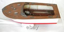 Vintage Fleet Line Sea Wolf Electric Powered 16 Model Boat For Parts/restore