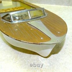 Vintage Fleet Line Toy Speedboat, Boat, Battery Operated, Parts